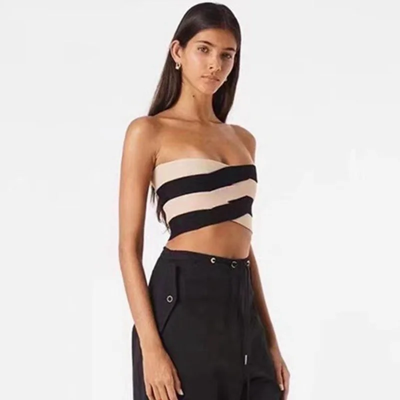 

Piece Tube Tops Women Invisible Bra Intimates Strapless Bustier Bandeau Breathable Wrapped Chest Underwear Streetwear