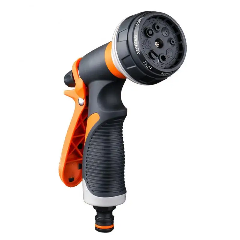 

Mutifunctional car Wash Gun 8 Pattern High Pressure Plastic nozzle water gun household garden watering spray soft handle tool