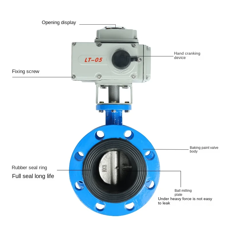Электрический фланцевый клапан-бабочка фторопластовый фторопласт с резиновым