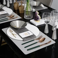 luxury table plate set knife fork spoon set dinnerware kitchen table cutlery zero waste flatware set full tableware of plates