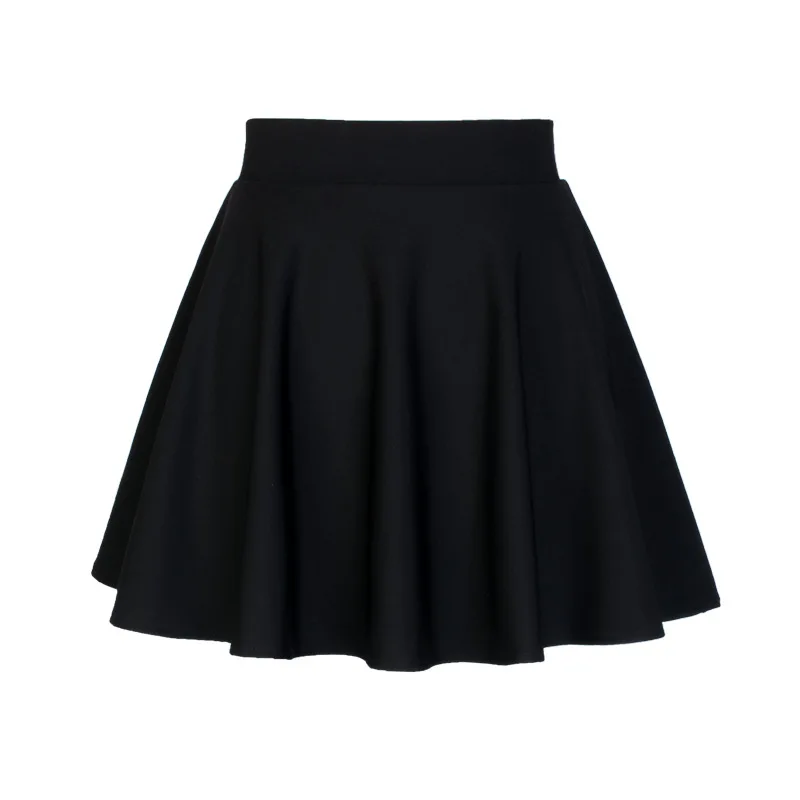 2024 расклешенные юбки женские базовые шорты модная универсальная черная