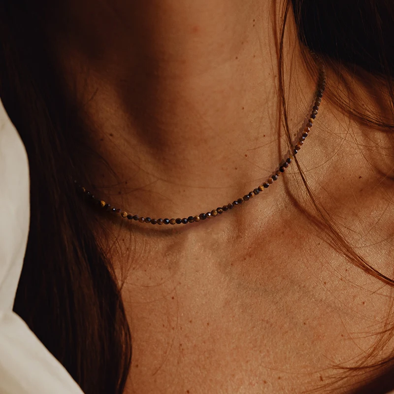 ГОРЯЧИЙ натуральный камень 2 мм граненые бусины ожерелье кристалл кварц гранат