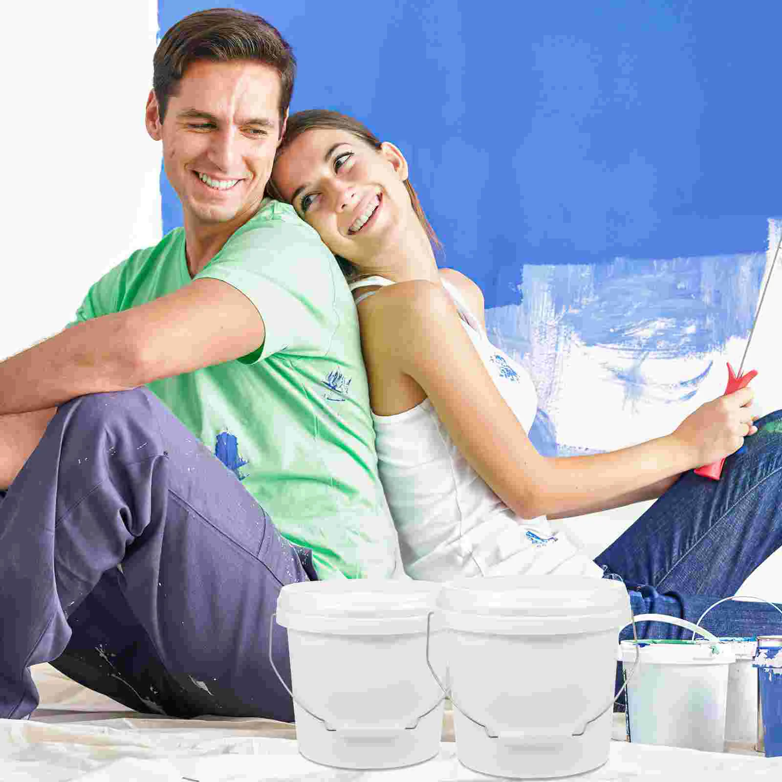 Ведро на 5 л с крышкой ведра крышками для краски складная ванна хранения пигмент 1