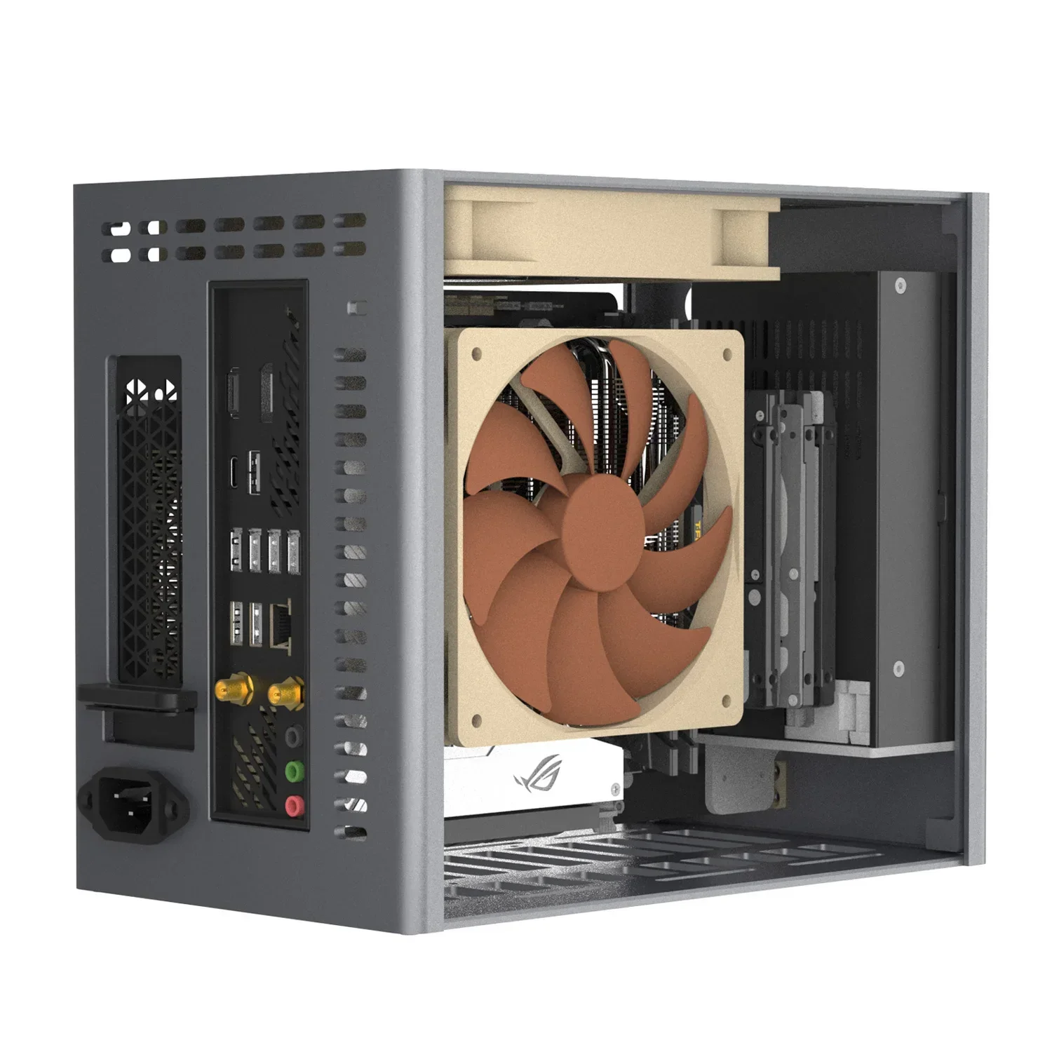 Фото 2026 2025 НОВЫЙ год, версия V2, AKLLA A2, корпус из алюминиевого сплава, ITX 1U, компактный корпус для настольного мини-компьютера, корпус A4 №4