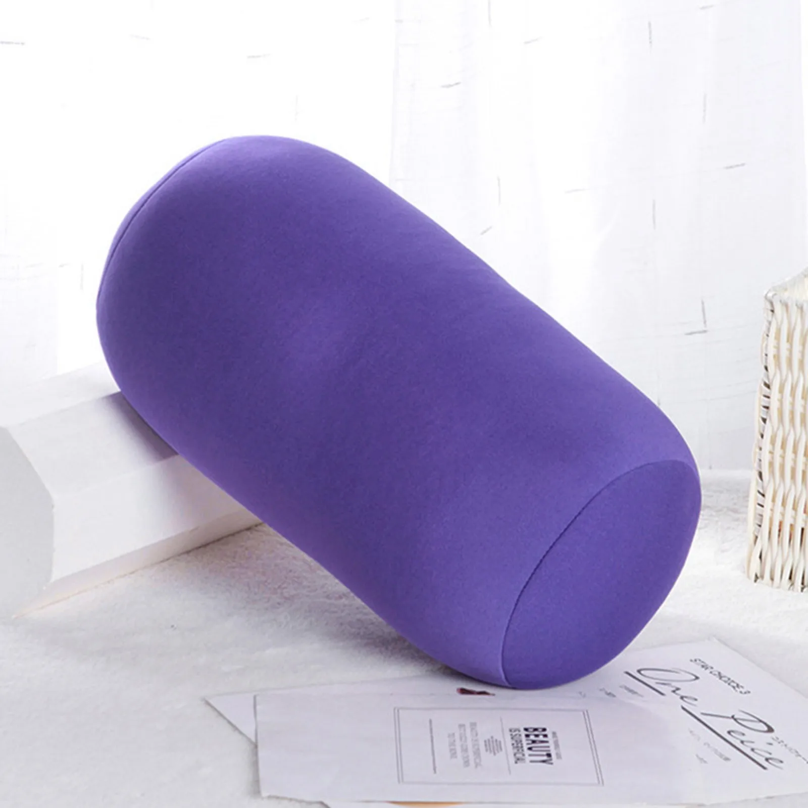 30 См X 16 Цилиндрическая Мини-подушка Из Микробусинок Для Спины И Головы Удобная