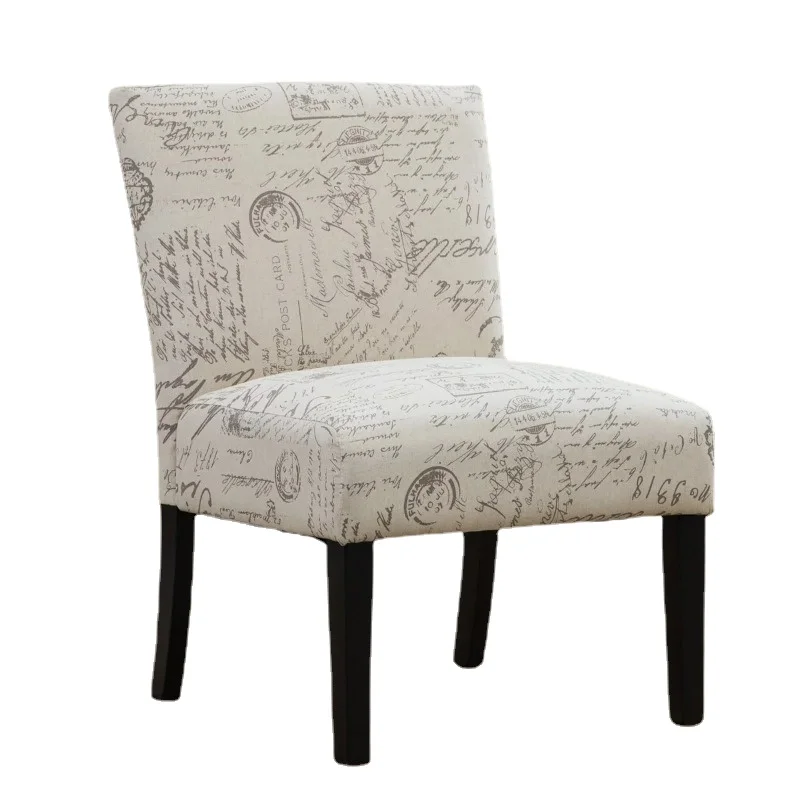 

Botticelli English Letter Print Armless Contemporary Accent Chair