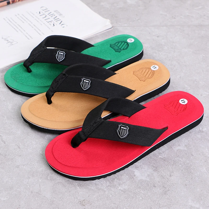 

Men Shoes Men Summer Flip Flops Beach Sandals Anti-slip Casual Flat Shoes Slippers Zapatos Chanclas De Hombre Chaussure Homme