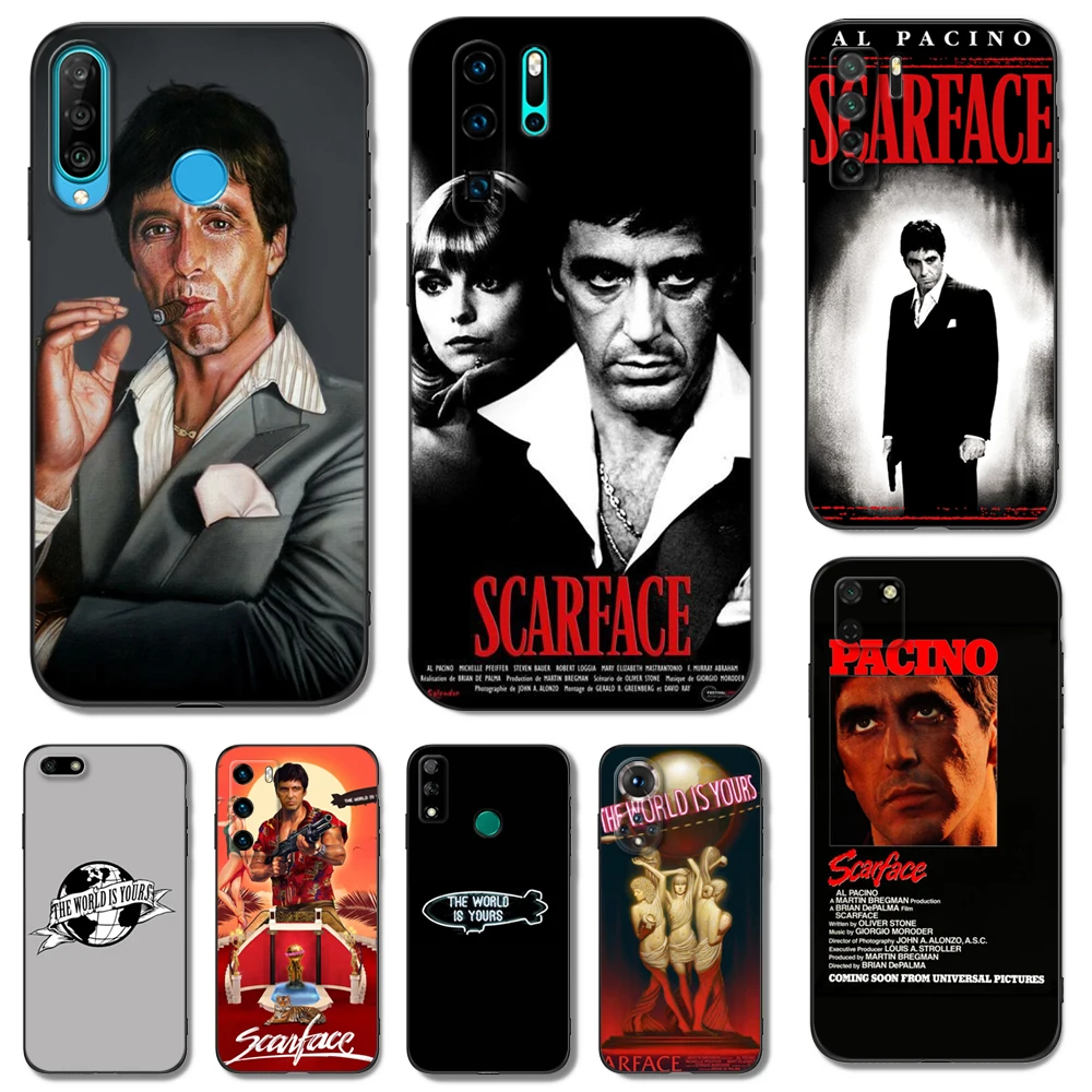 Черный чехол из ТПУ для Huawei P30 Lite, P30 Pro, P40 LITE, E, P Smart 2020, чехол «Scarface» 1983, Al Pacino