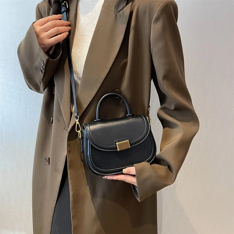 Jin YIde Mini PU Leather Crossbody Bags for Women 2023 Simple Fashion Shoulder Tote Lady Handbags with Short Handle Bolso Mujer