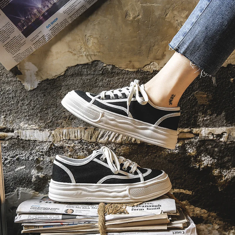 

Женская повседневная обувь, кружевная Вулканизированная обувь в стиле ретро, корейский стиль, осень 2022