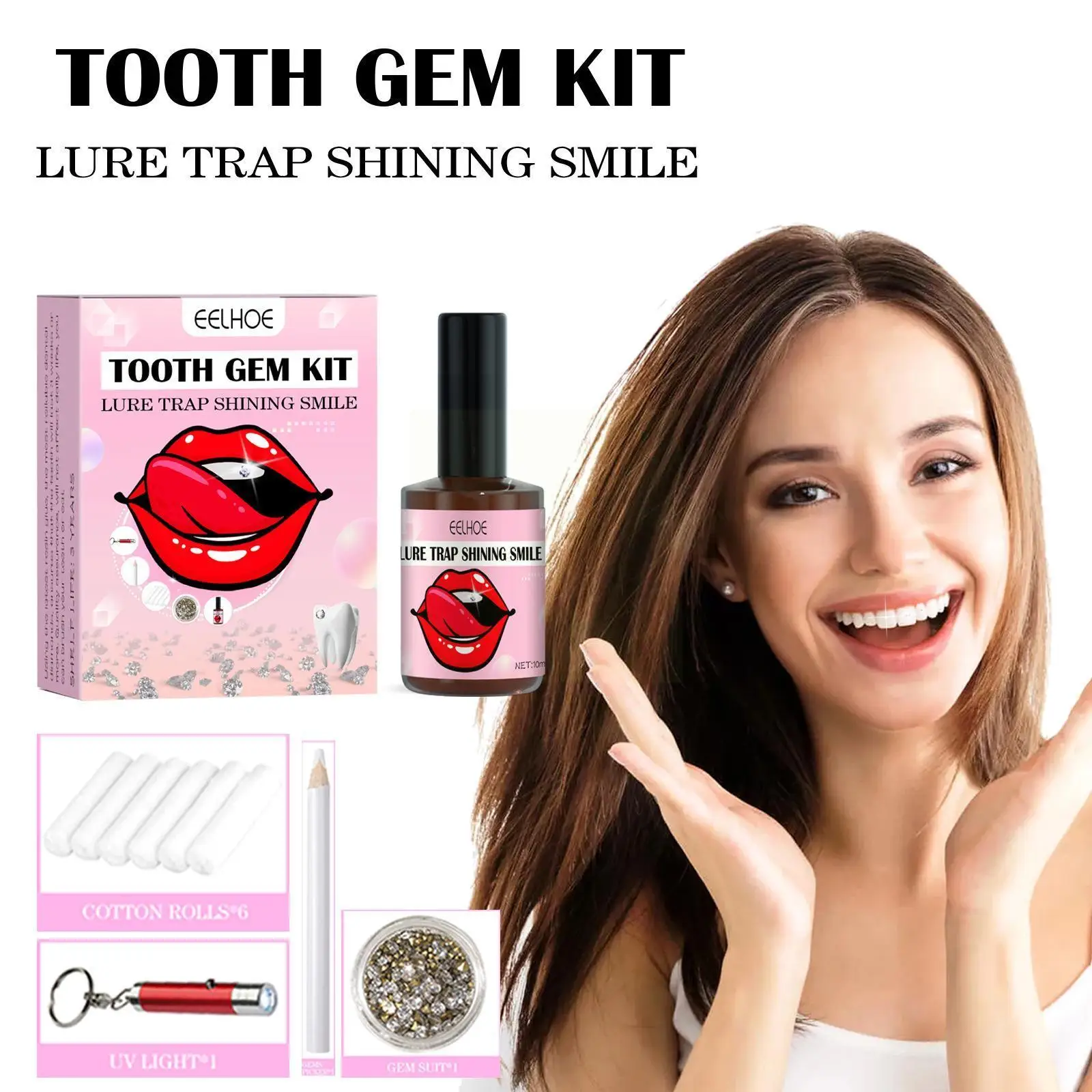 

Tooth Gem Set Easy To Remove Beautiful White Tooth Great Sturdy Jewelry Decoration DIY And Professional Tooth Reliable Jewe H2L8