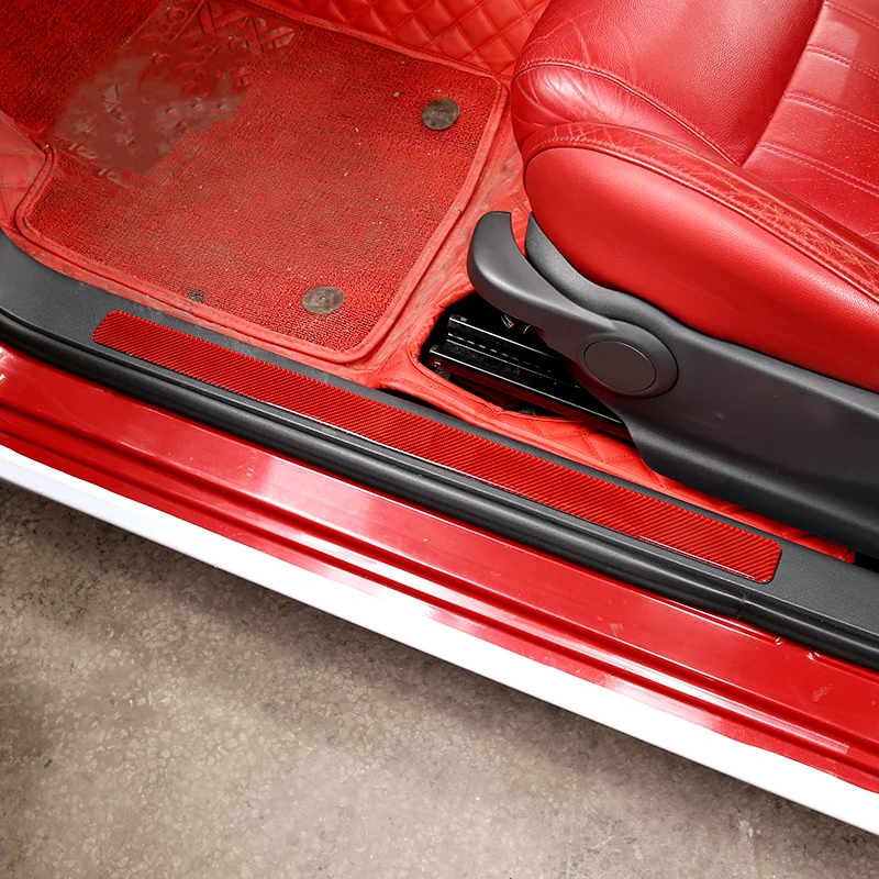 Для 11-19 Fiat 500 встроенный декоративный стикер на порог двери Стайлинг интерьера