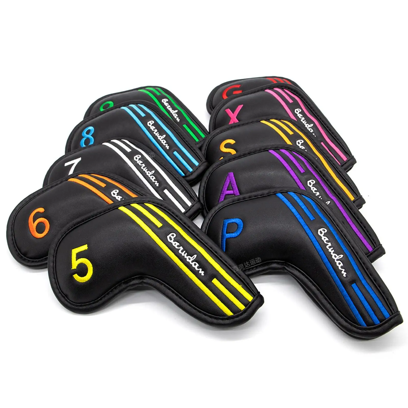 

Golf Iron Head Covers All Brands Wedges Colorful Number Embroidered