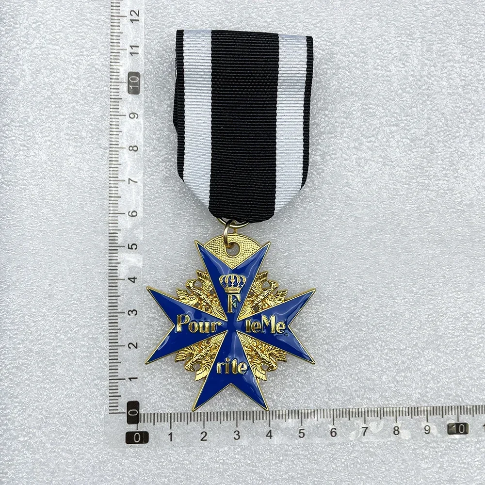 Значки военного почета немецкая медаль Пруссии сине-черная репродукция храбрый