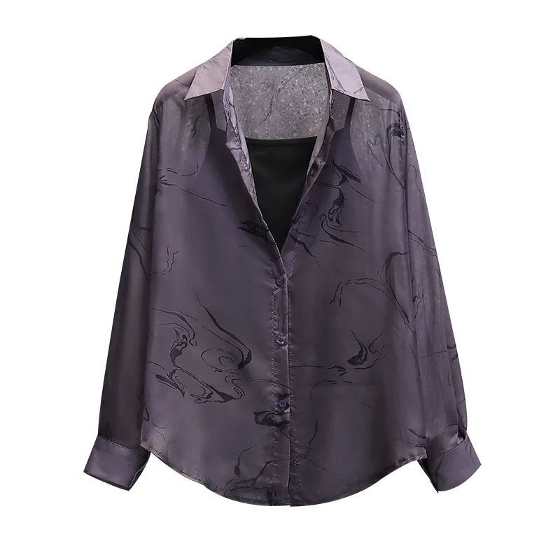Chiffon Women's Shirts Plus Size Summer Women Clothing 2023 New Long Sleeve Loose Womens Tops Sunscreen Shirts Basic Thin Blouse