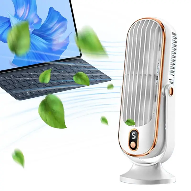 

Tabletop Electric Summer Fan Bedroom Cooling Fan 5 Wind Speeds Personal Oscillating Fan USB Rechargeable Small Fan For Bedroom