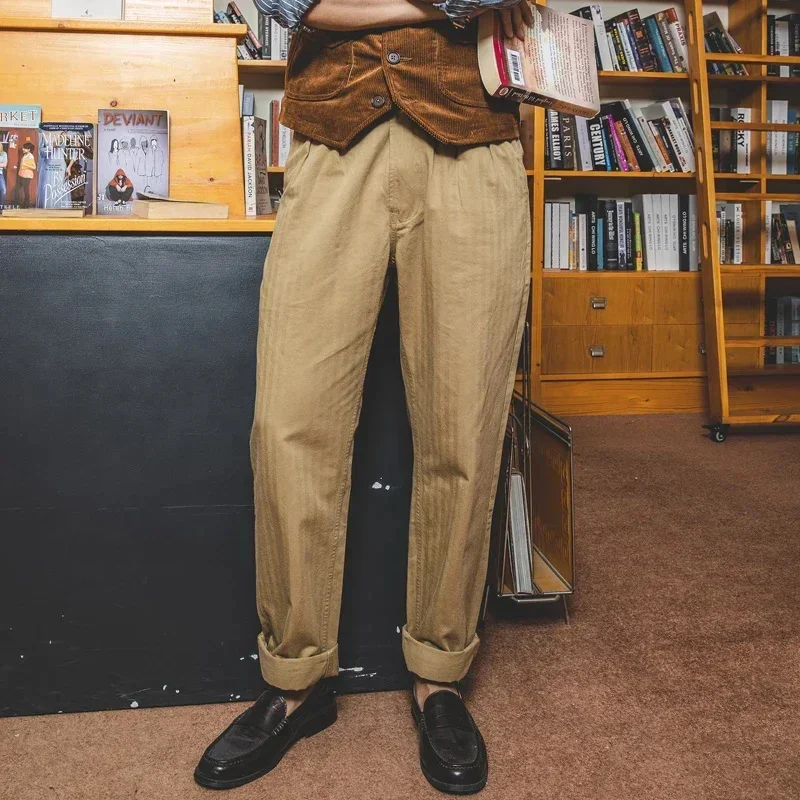 Красный Торнадо в винтажном стиле британские брюки Гюкша плиссированные мужские