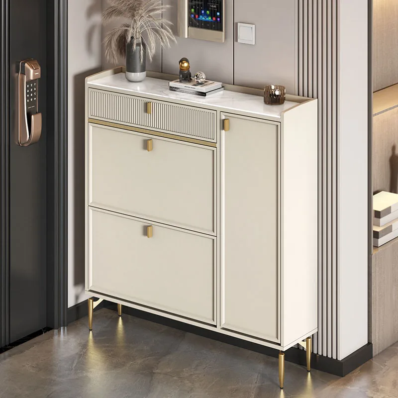 

Drawers Modern Shoe Rack Assembled Vertical Narrow Slim Shoe Cabinets Modern Storage Meuble Chausssure Furniture Living Room