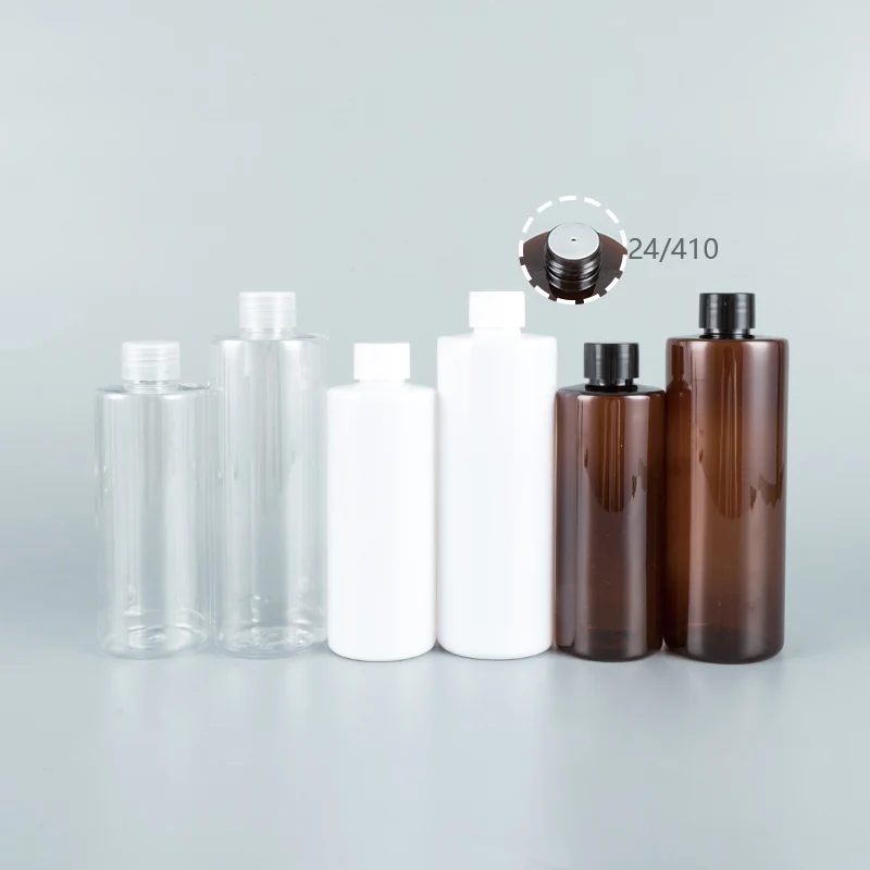 

250ml 350ml Empty Clear White Black Plastic Bottles With Screw Top Lid Shower Gel Shampoo Facial Cleanser Travel container