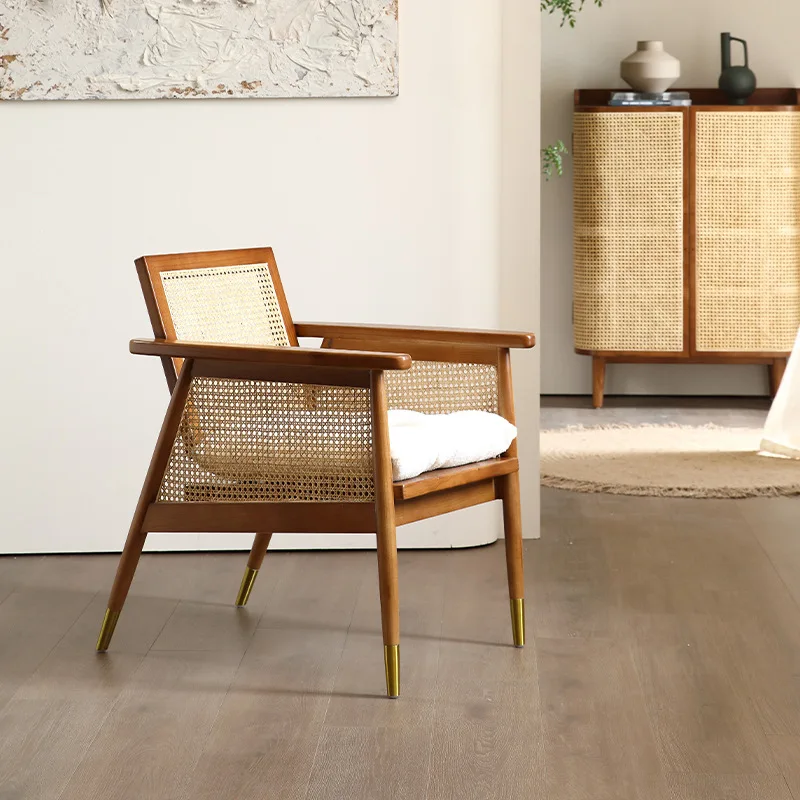 

The product can be customizedNordic solid wood sofa chairs, small family balconies, simple reclining chairs, single