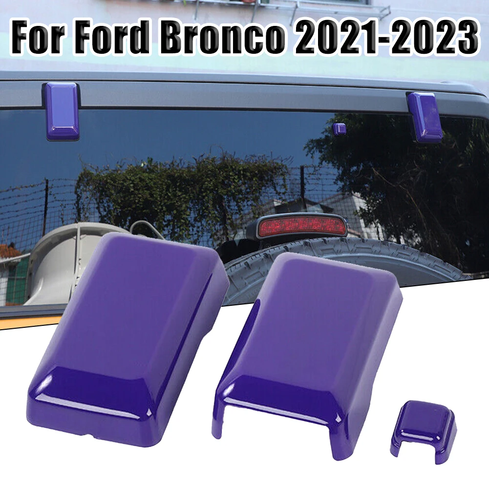 

3pcs Rear Tailgate Windshield Hinge Trim Fit For Ford Bronco 2021-2023 ABS Purple Door Hinge Conversion Kit Car Accessories