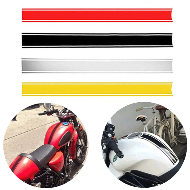 

Наклейки на крышку топливного бака мотоцикла, светоотражающие наклейки в полоску, стильные стикеры и наклейки для мотоцикла «сделай сам», аксессуары 50*4,5 см