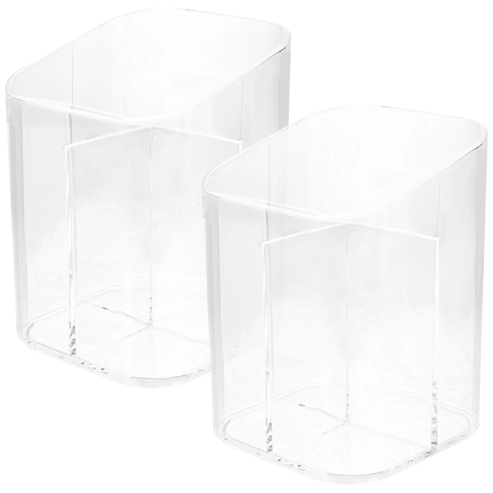 2 шт. ведро для кистей макияжа прозрачный держатель чашка ручек туалетный столик