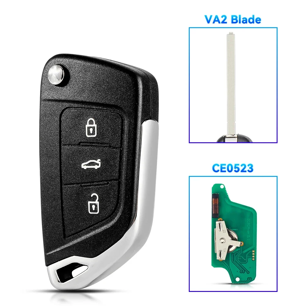 

KEYYOU с режущей способностью для Citroen C4 C5 C6 C8 Xsara Picasso для Peugeot 107 207 307 308 удаленный автомобильный ключ ASK/FSK 434 МГц ID46