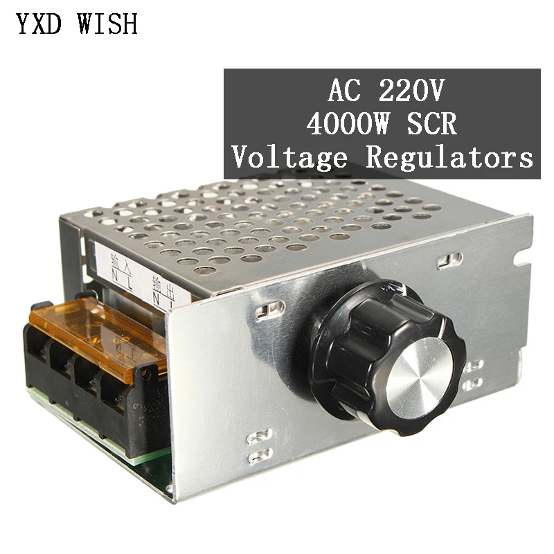 

4000W 220V AC SCR Motor Speed Controller Module Voltage Regulator Temperature Dimmer For Electric Furnace Water Heater LED Light