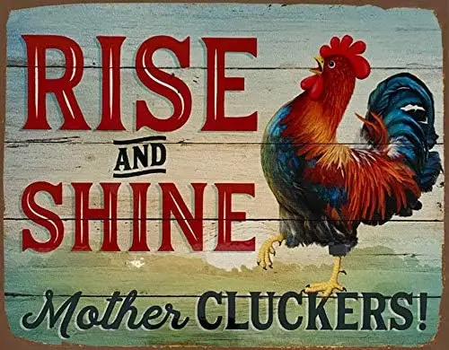 Забавный знак курятника подъем и сияние клюшки для матери аксессуары цыплят