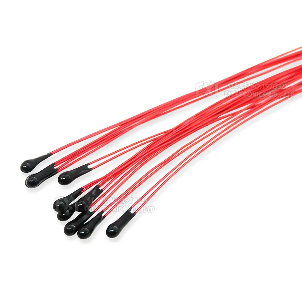 Терморезистор NTC MF52B MF52D 10K 100K с проводом зонда B3950 B3435 1% 10 см датчик контроля