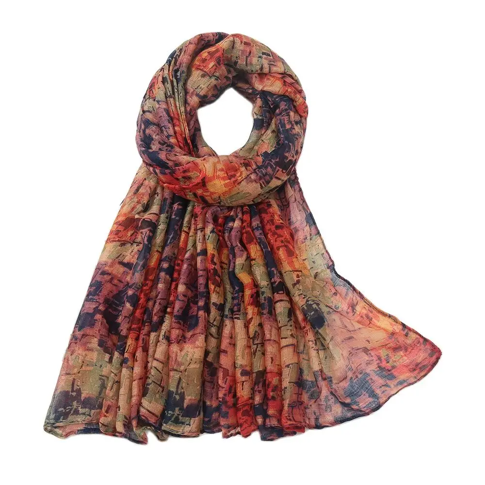 

Fashion Printed Cotton Viscose Hijab Scarf Shawl Muslim Headscarf Wrap Malaysia Tudung Headband Maxi Thin Pashmina Stole Foulard