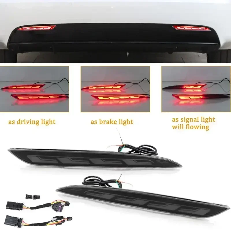 1 пара задних тормозов для автомобильного бампера фонарь динамического сигнала