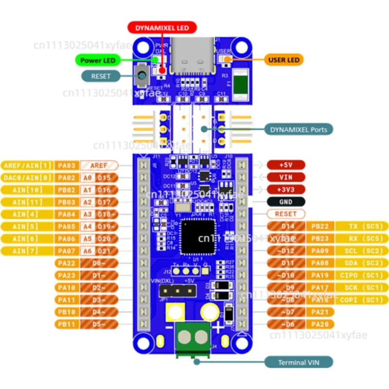 Фото Плата управления OpenRB-150: контроллер с открытым исходным кодом, совместимый с Arduino, для сервоприводов Dynamixel №4