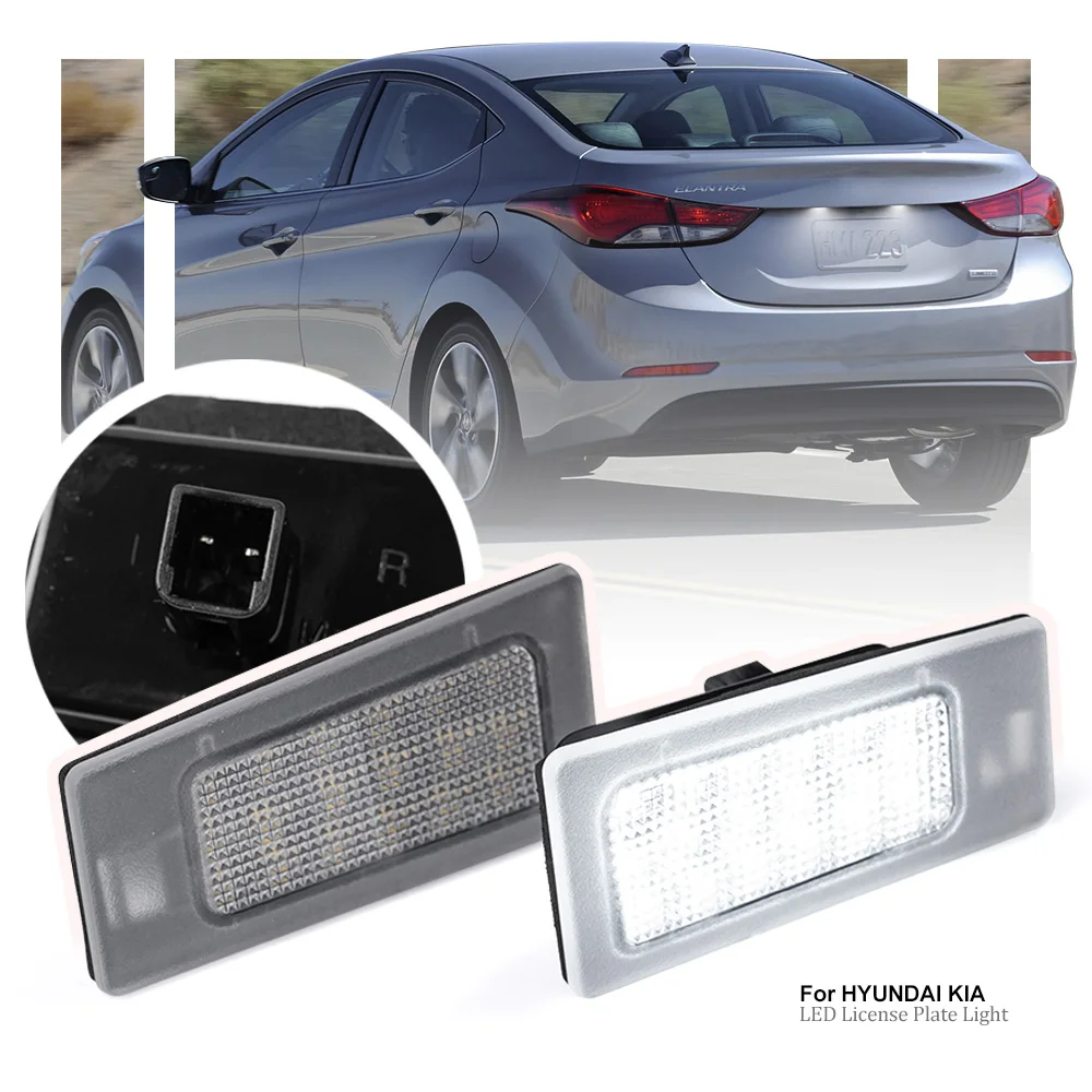 

2PCS LED License Number Plate Lights Lamps For Hyundai Accent i30 Elantra MD 2010-2016 Solaris Sedan Kia Cerato CEED Forte