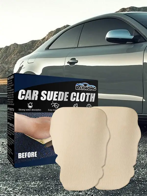 

Car Chamois Cloth Drying Towel Real Leather Universal Reusable Detailing Supply Multifunctional Vehicle Cleaning Accessories