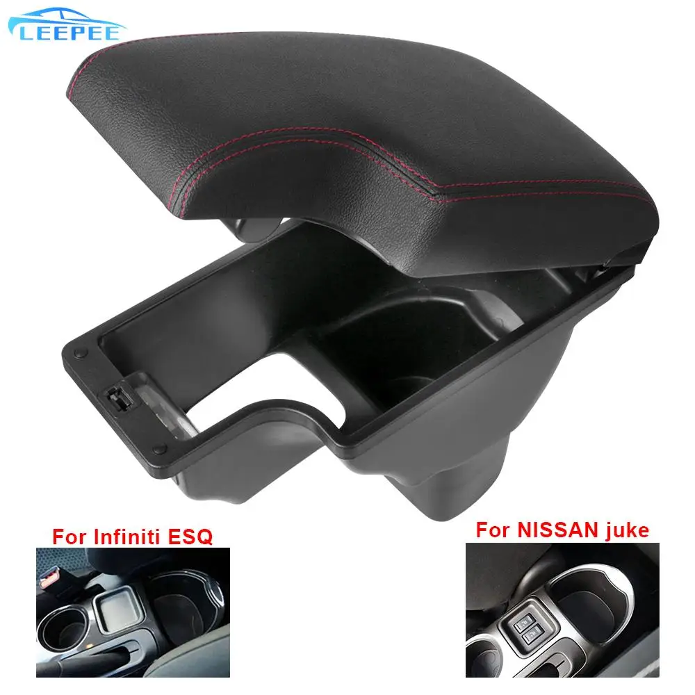 

Storage Box For 2010-2019 For Infiniti ESQ Retrofit Parts USB Car Armrest Interior Details For NISSAN juke Armrest Box