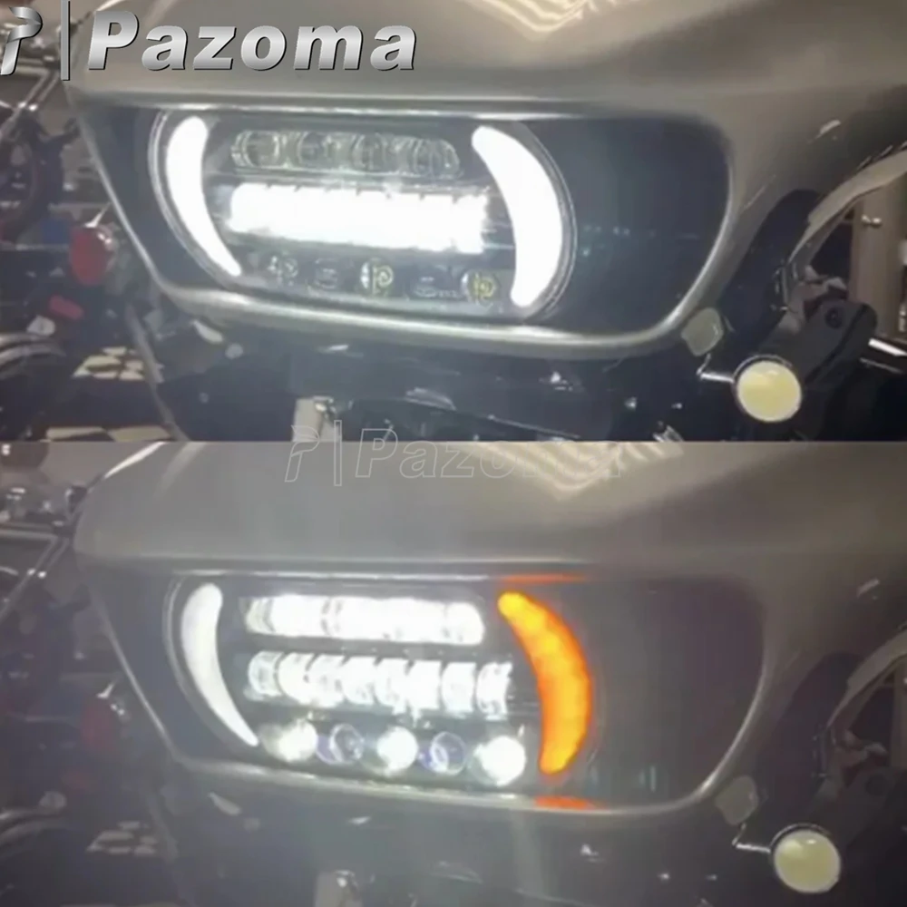 Фары головного света мотоцикла Hi/Lo лампы с указателем поворота для Harley Road Glide FLTR