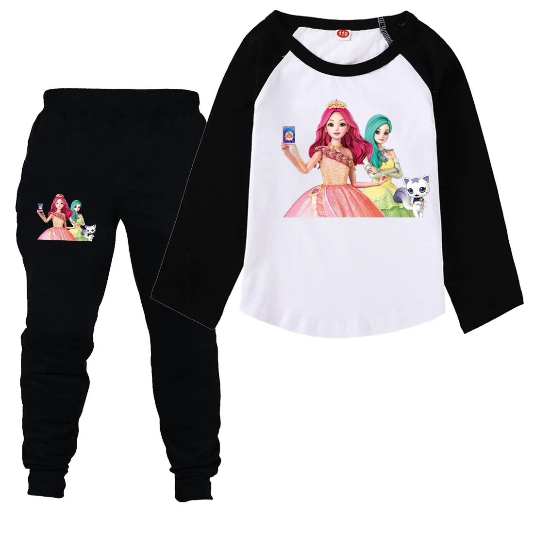 2 шт./комплект Детская футболка с длинным рукавом и штаны