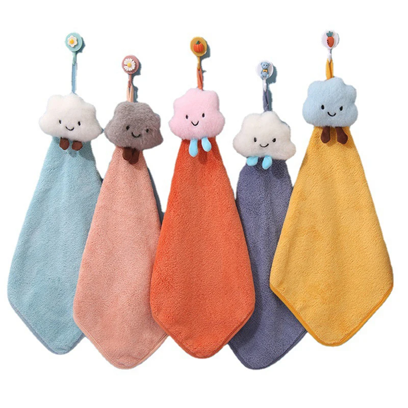 

Hand Towels for Kitchen Bathroom Coral Velvet Microfiber Soft Quick Dry Absorbent Cleaning Cloths Home Sauna Terry Towel