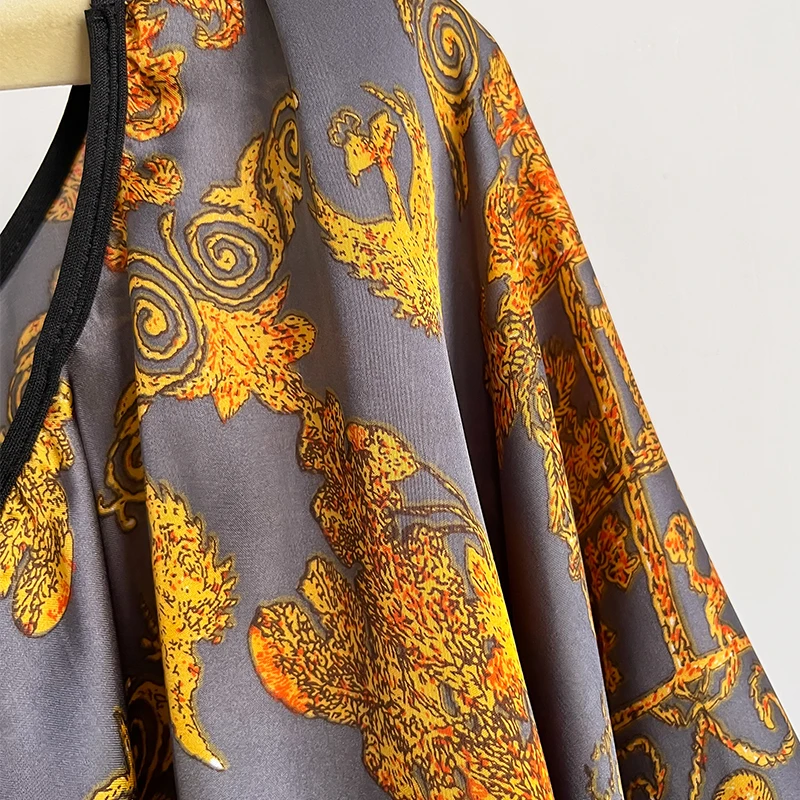 Новинка 2024 шелковый шарф 110x110 см роскошная брендовая дизайнерская женская шаль с