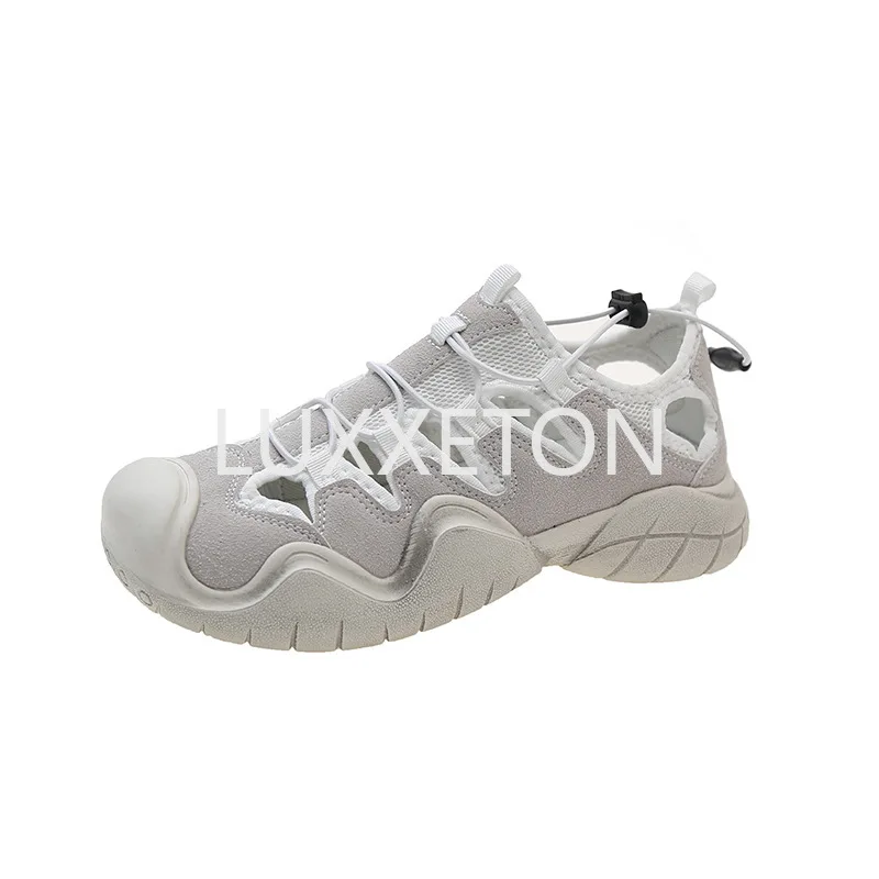 

Retro Sneakers 2023 New Spring Autumn Design Ugly Sport Shoes Female Lace Up Mixed Color Women Tennis Shoes Platform SneakersWom