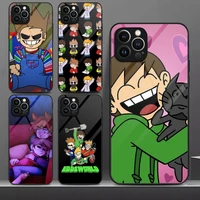 game eddsworld phone case tempered glass for iphone 13pro 13 12 11 pro max mini x xr xs max 8 7 6s plus se 2020 cover