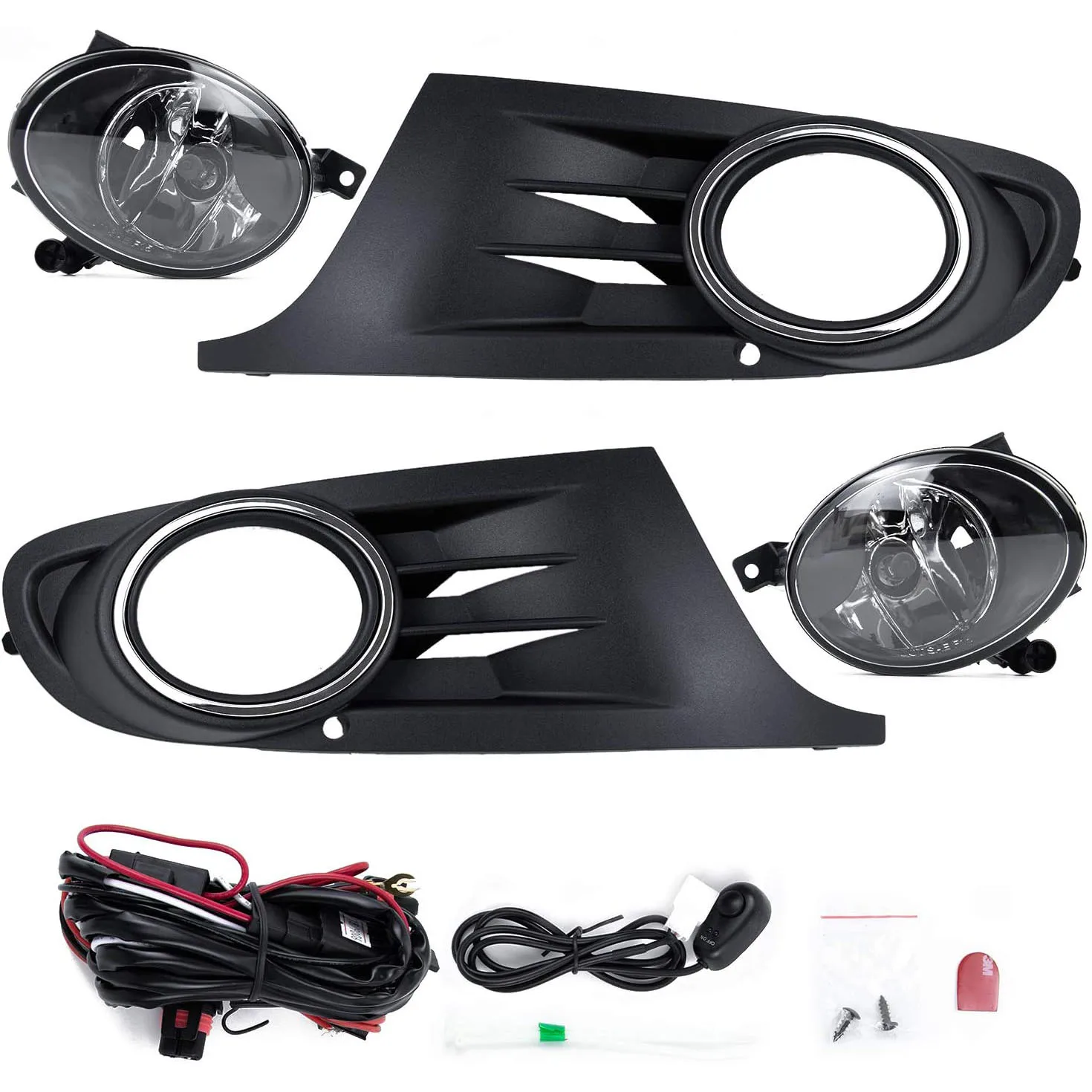 1 пара Cear Lens Галогенные Противотуманные лампы Driver сборка со стороны пассажира для