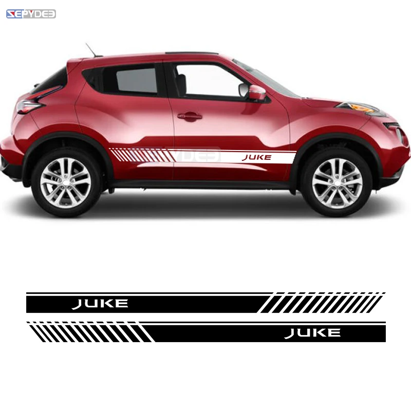 2 шт. боковые Стикеры для Nissan Juke Auto Racing спортивные длинные полосы декор тела