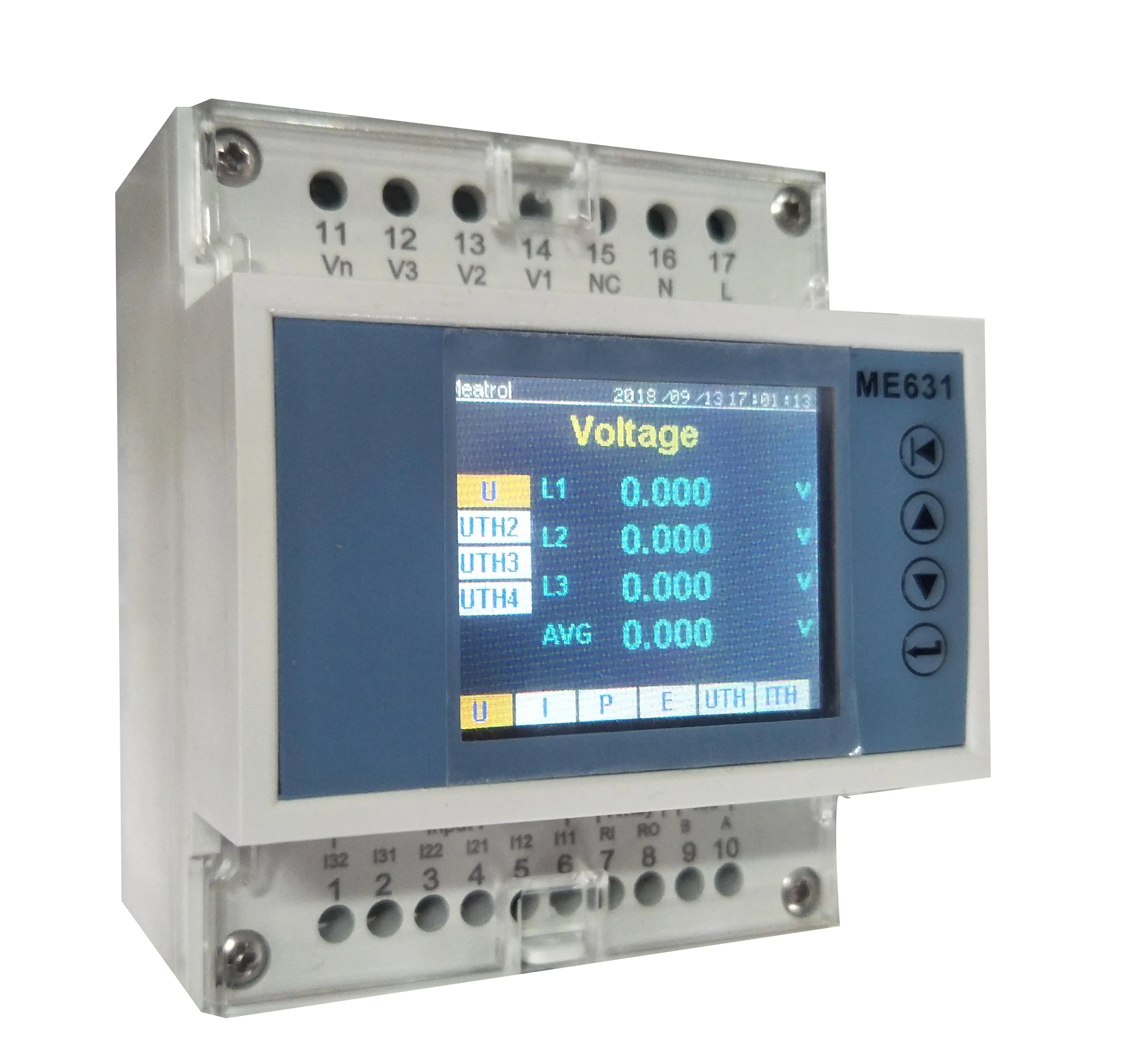 

ME631 Rogowski 3-фазный регистратор данных о мощности, цифровой измеритель энергии, Электрический измеритель мощности