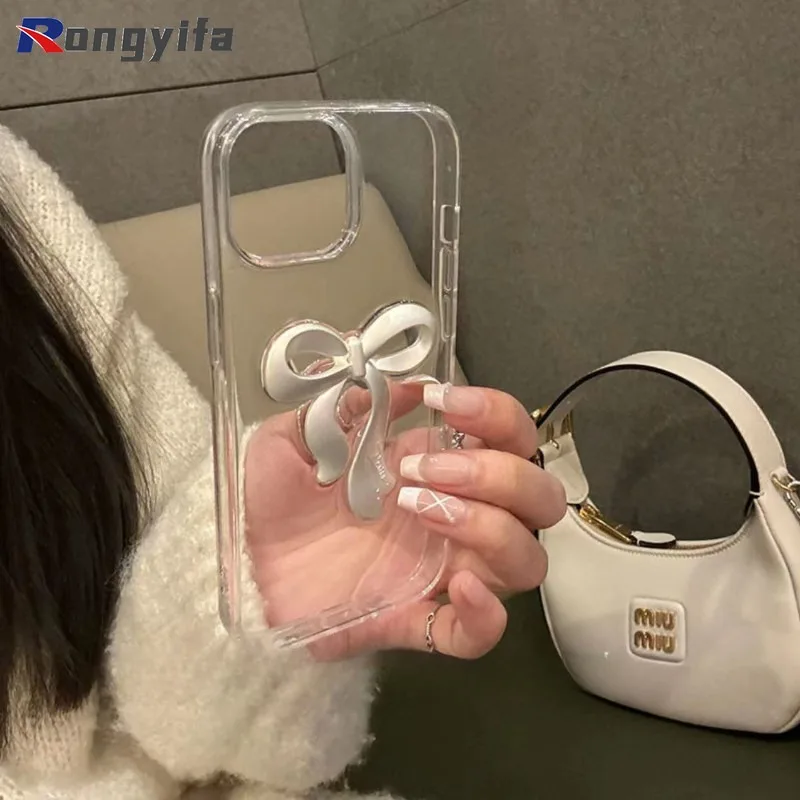 Для Honor X9B X9A X9 X8 X8A X8B X7 X7A X7B X6 X6s X6A X5 Plus Play 8T 7T 6T Pro 6C Phone Чехол 3D металлический бант