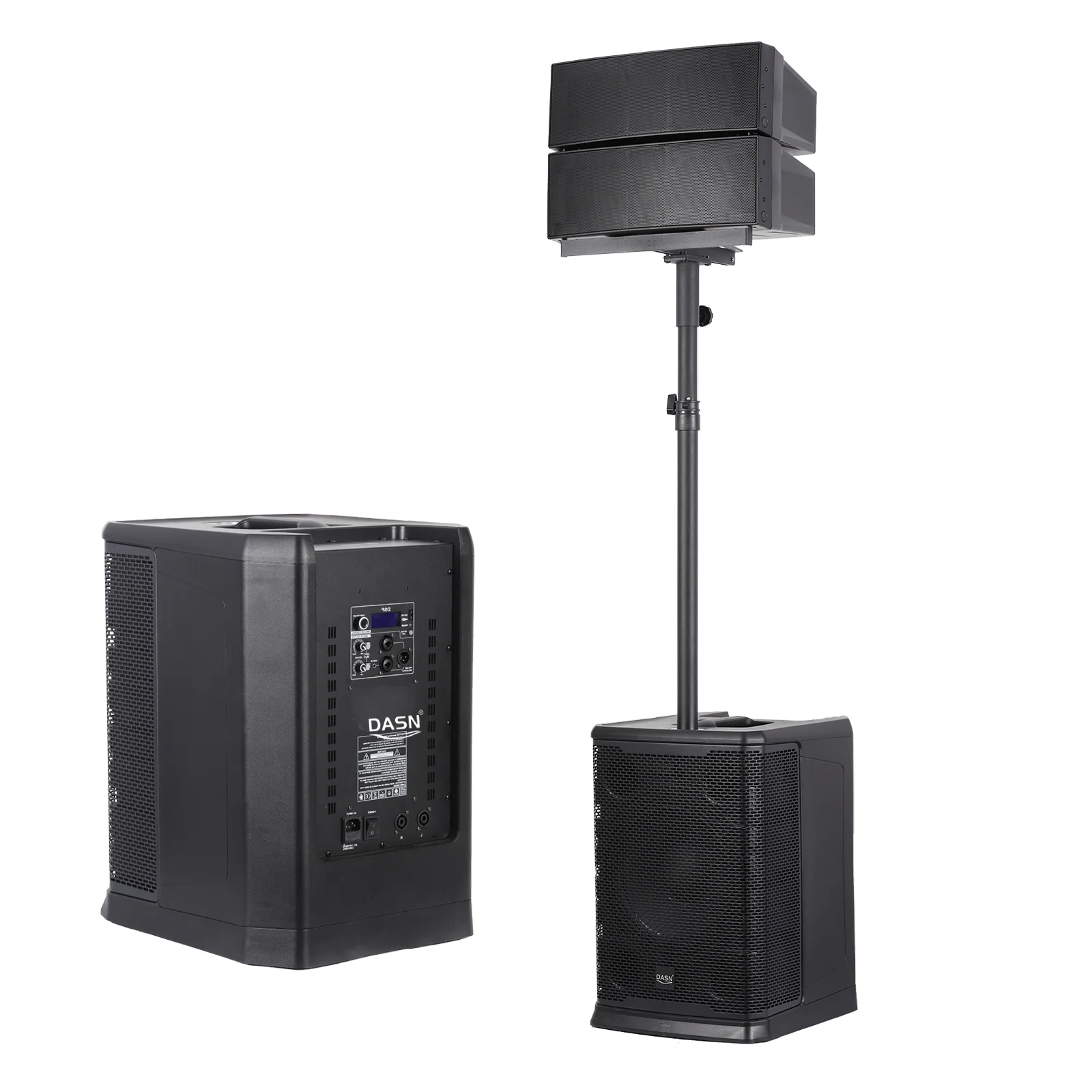 Фото DASN B16 4000 Вт Пик 1000 Вт RMS Audio Dj Party Stage Активный профессиональный линейный массив Колонка Динамик 12-дюймовый сабвуфер Система PA №1