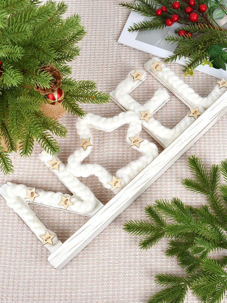 Рождественское украшение Рождественский светящийся деревянный Настольный