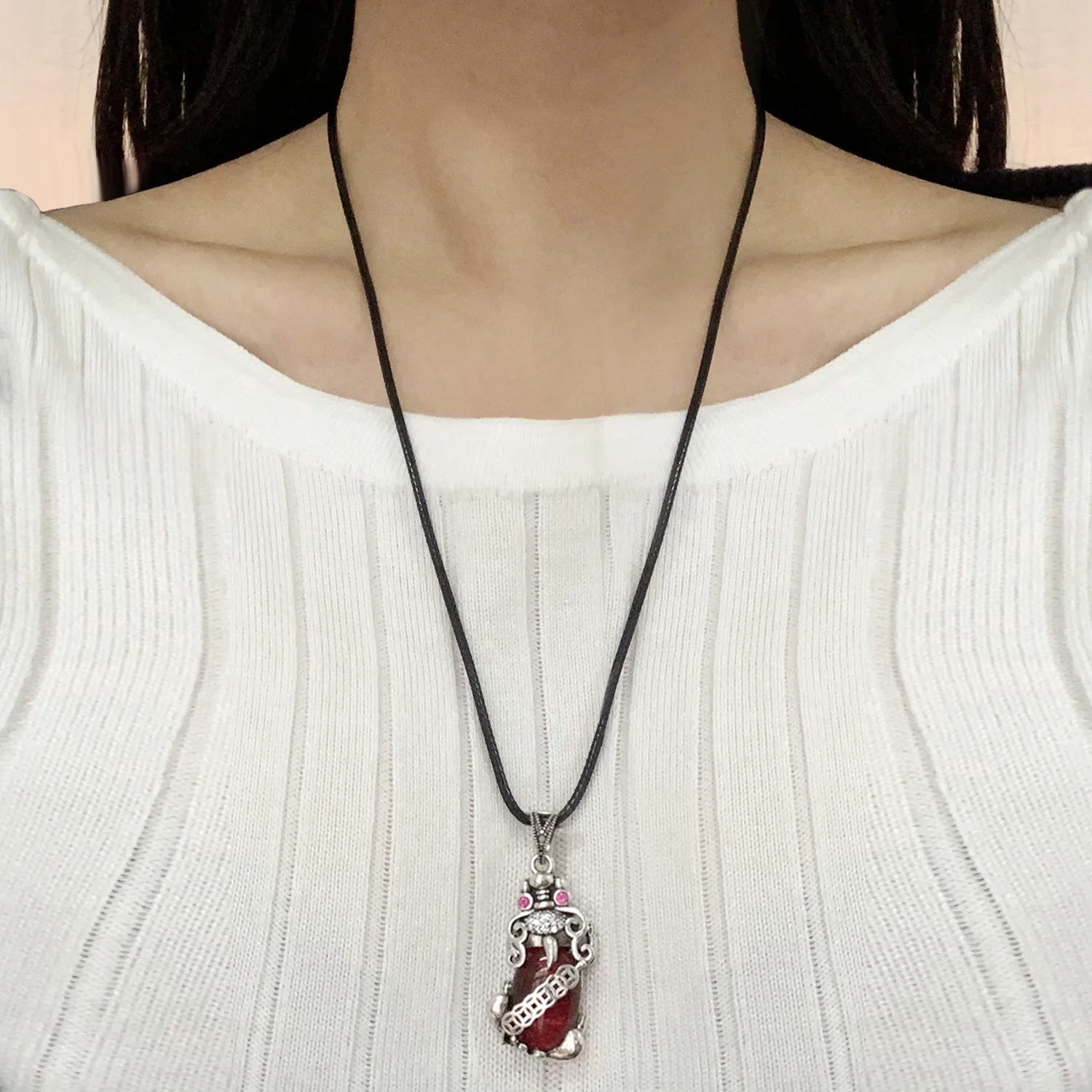 Медное ожерелье Pixiu с подвеской в виде монеты для женщин цепочки из Красного